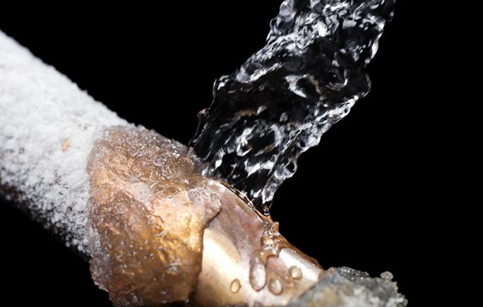 Frozen Water Pipe Leaking