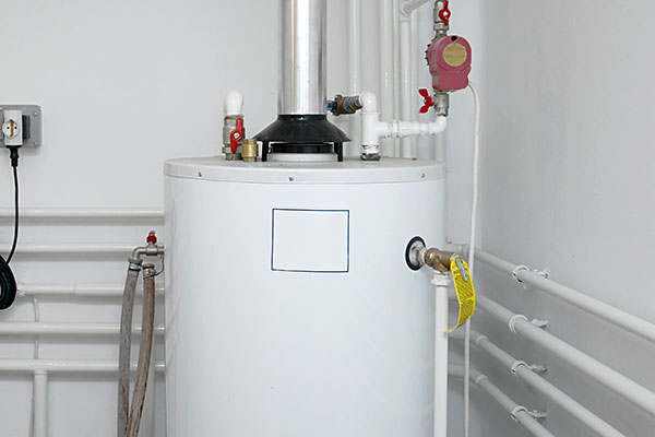 Traditional Tank Water Heater in a Home